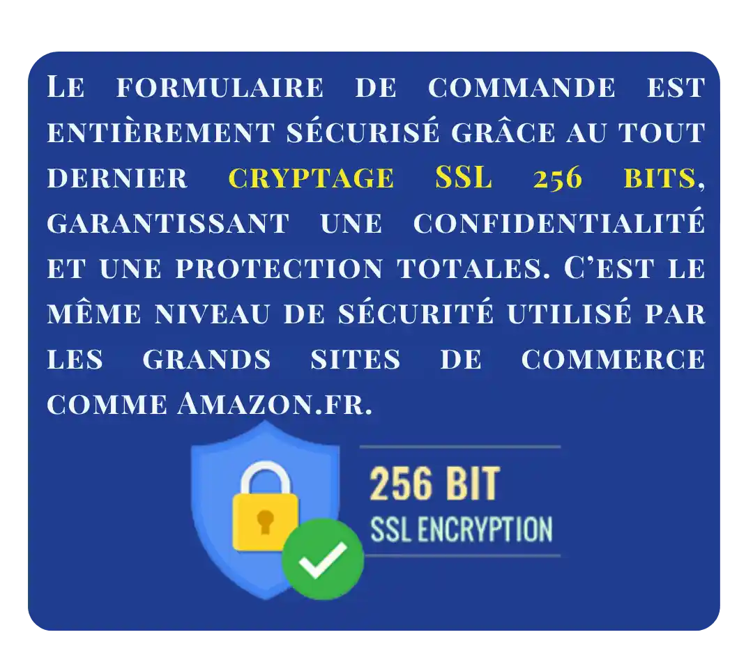 Paiement sécurisé avec cryptage SSL 256 bits
